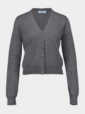 Slate Grey Wool Cardigan Knitwear Womens - women's knitwear cheap
