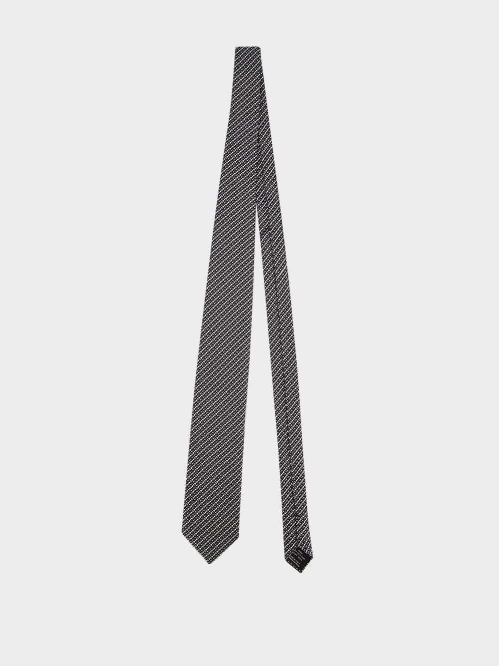 Sleek Geometric Silk Tie