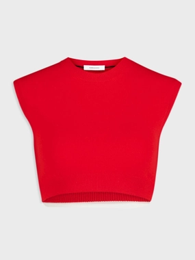 Sleeveless Cashmere Crop Top Knitwear Womens - women's knitwear cheap