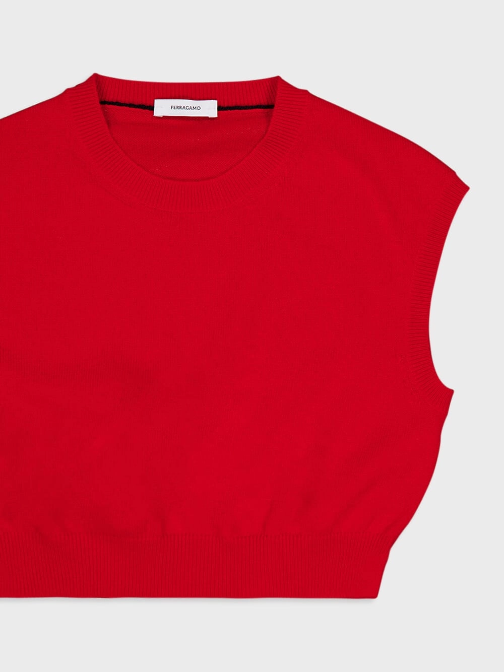 Sleeveless Cashmere Crop Top