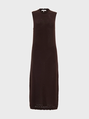 Sleeveless Knitted Maxi Dress Knitwear Womens - women's knitwear cheap