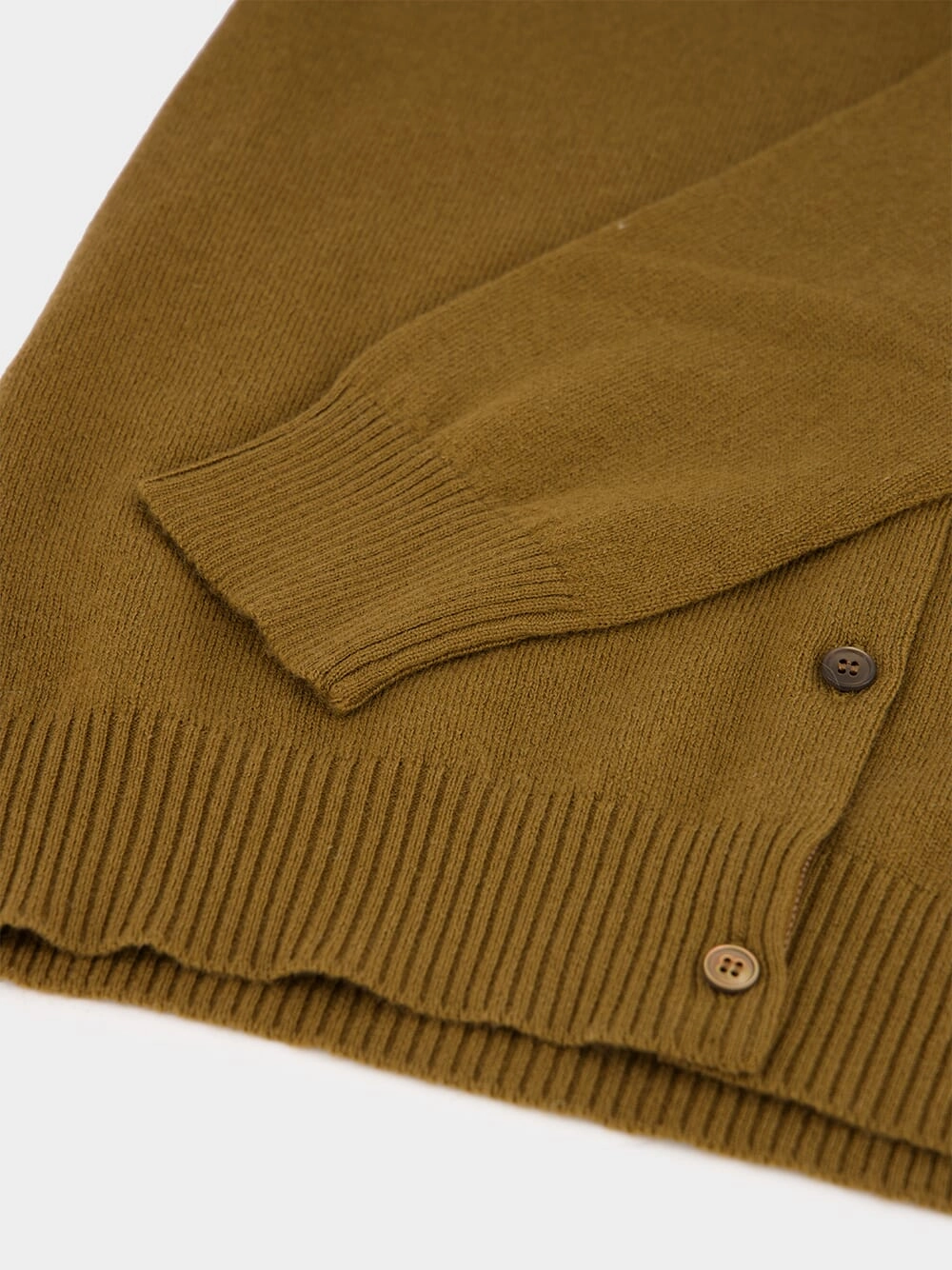 Slim-Fit Brown Cashmere Knit Cardigan