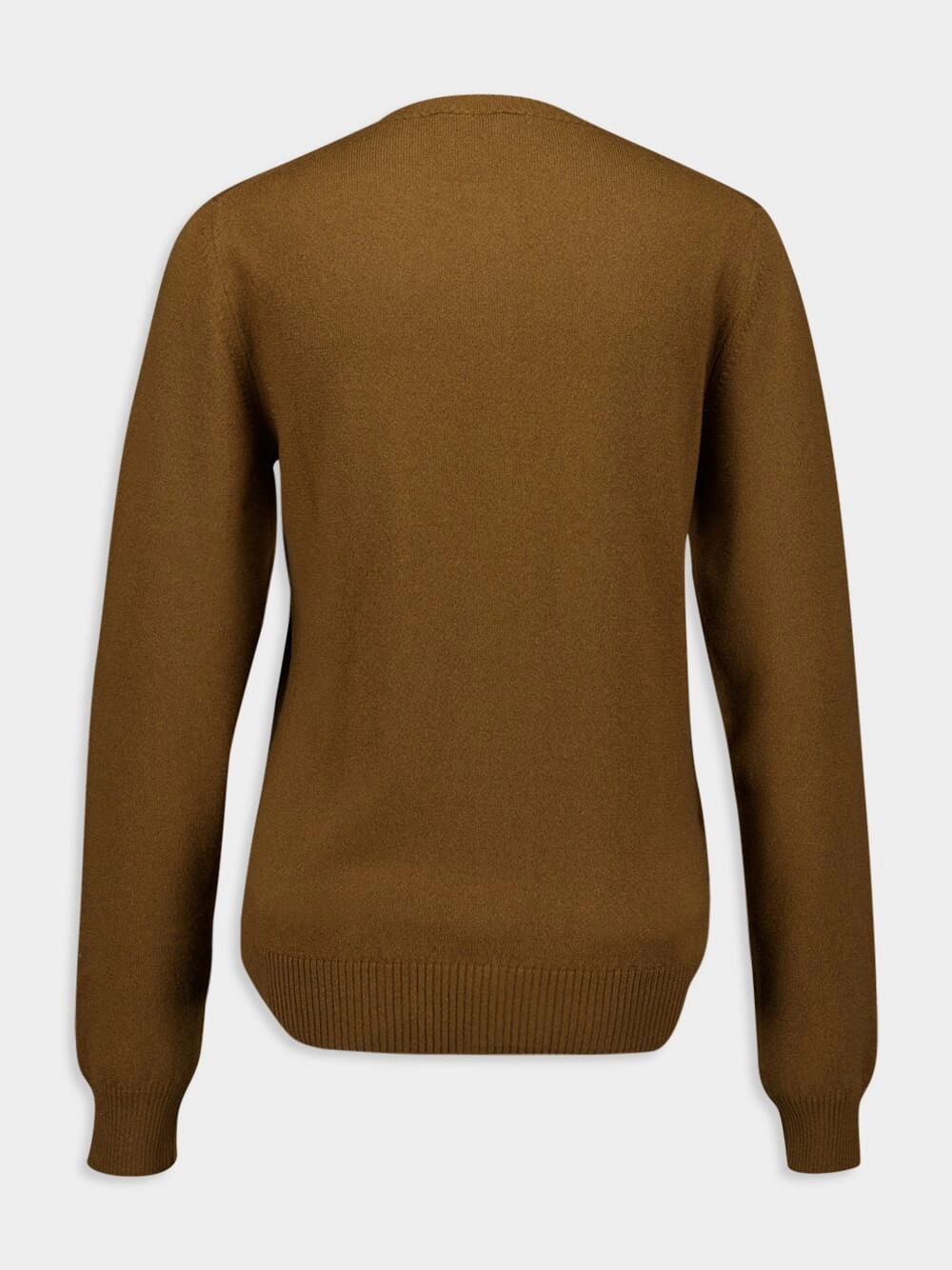 Slim-Fit Brown Cashmere Knit Cardigan
