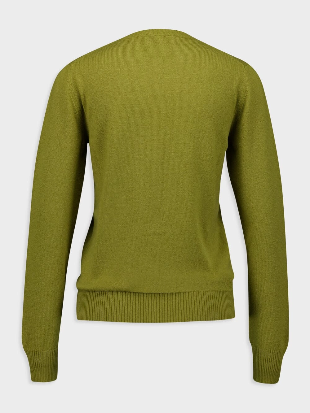 Slim-Fit Green Cashmere Knit Cardigan