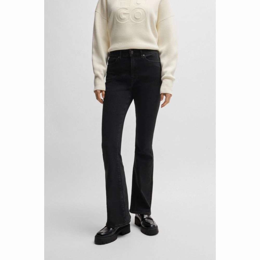 Slim-fit jeans in black stretch denim