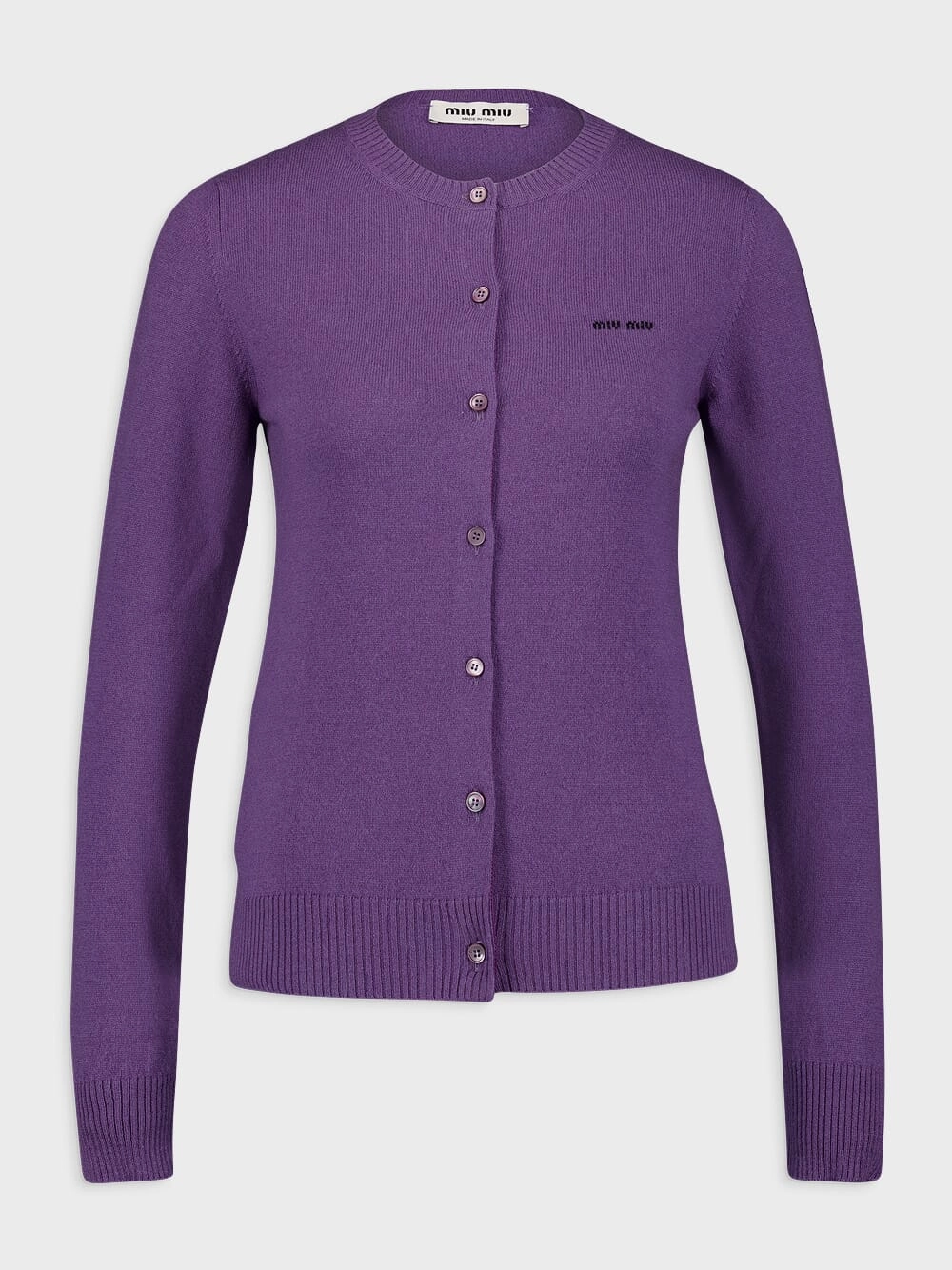 Slim-Fit Purple Cashmere Knit Cardigan Knitwear Womens - women's knitwear cheap