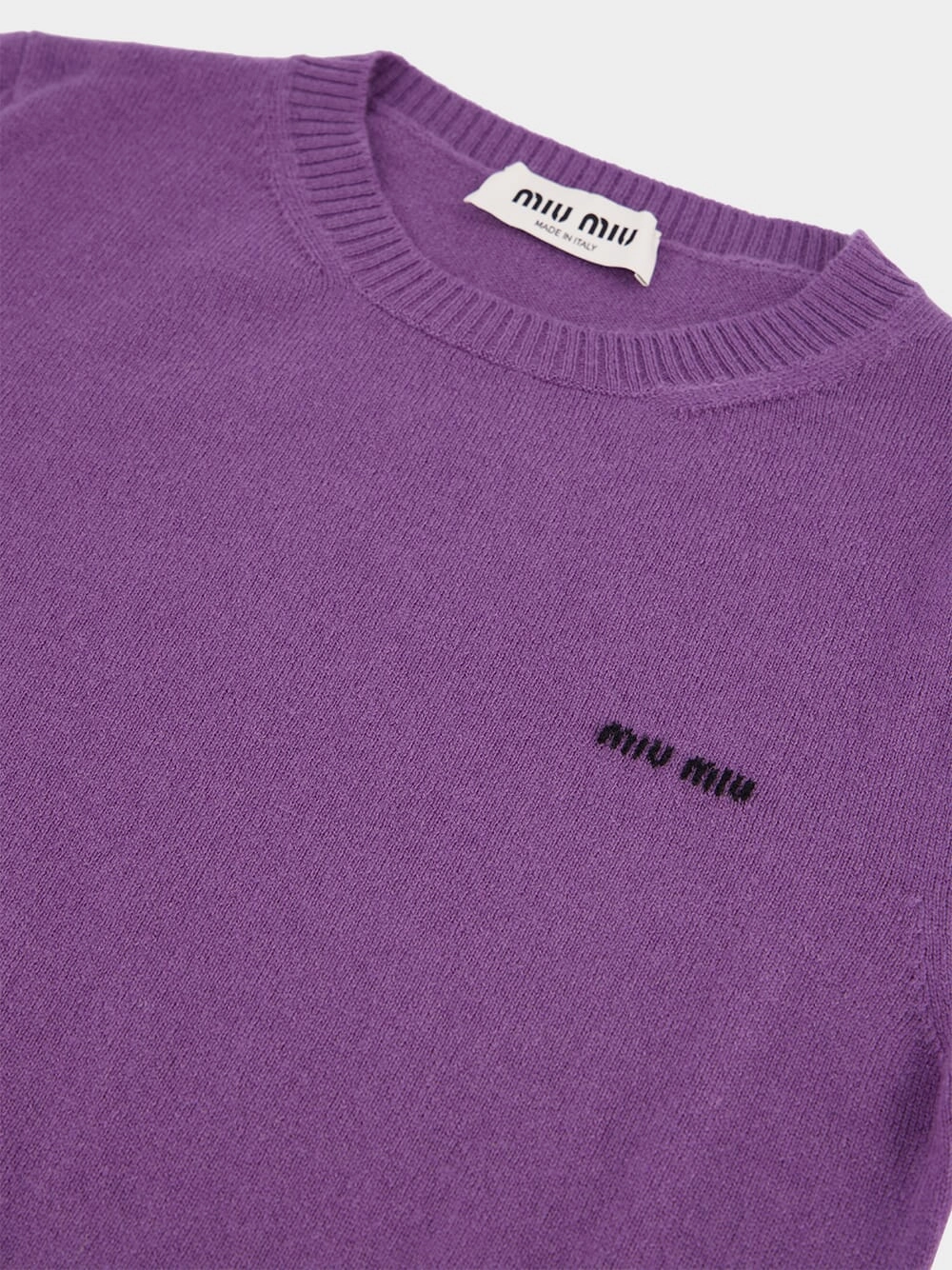 Slim-fit Purple Cashmere Sweater