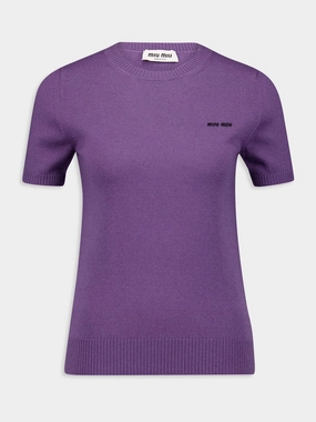 Slim-fit Purple Cashmere Sweater Knitwear Womens - women's knitwear cheap