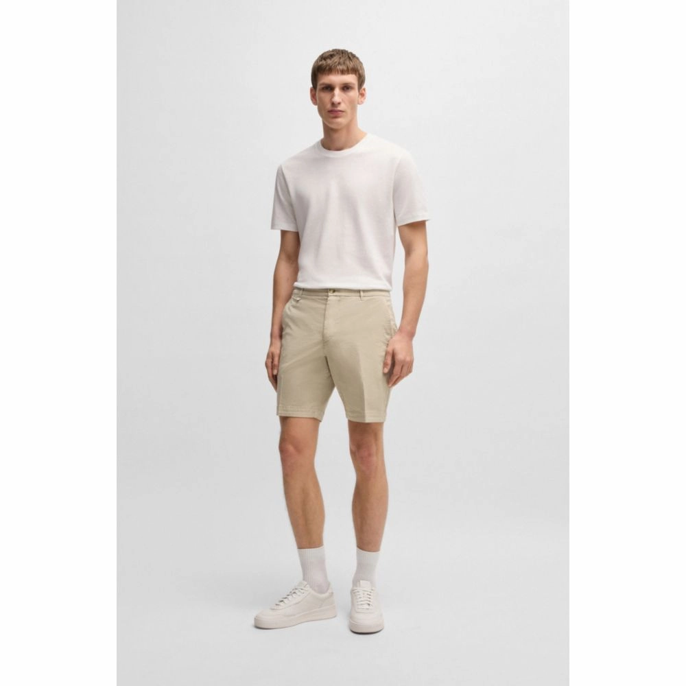Slim-fit shorts in stretch-cotton twill