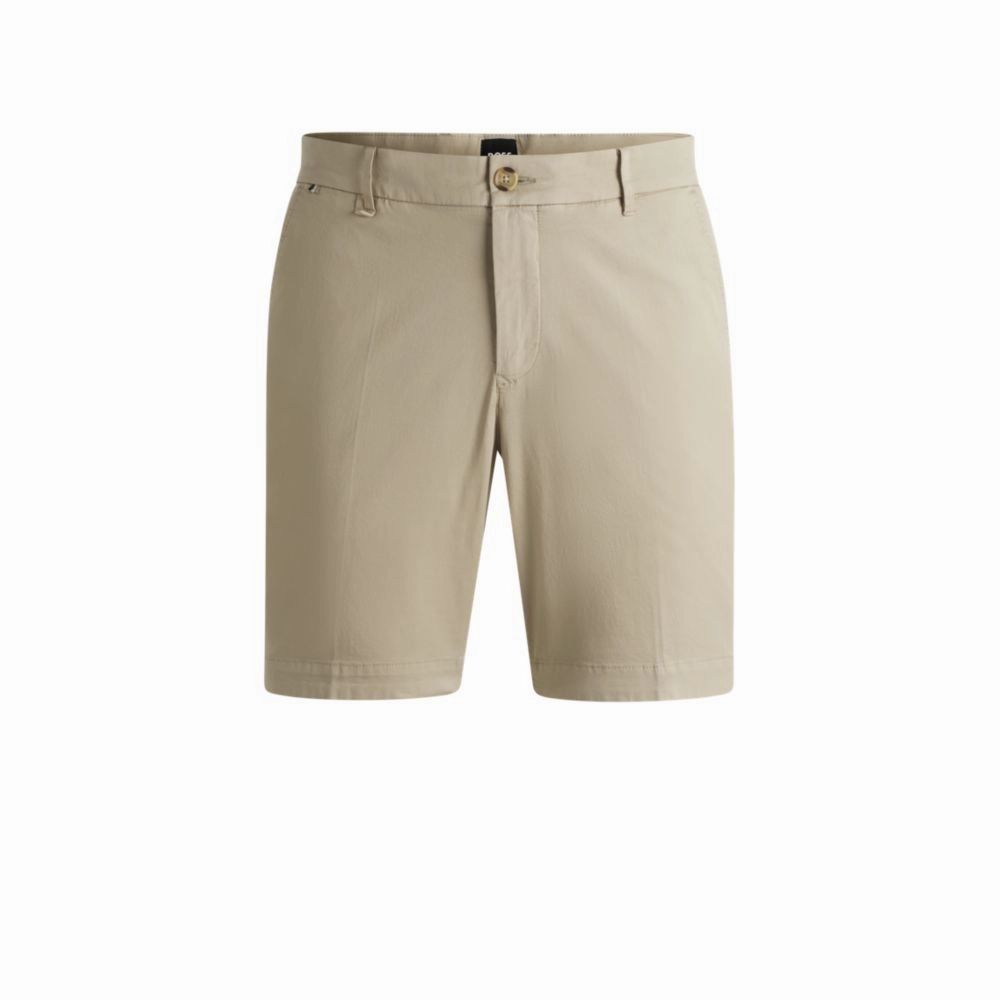 Slim-fit shorts in stretch-cotton twill