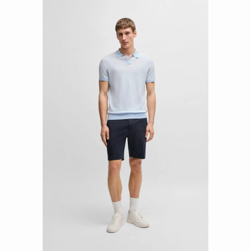 Slim-fit shorts in stretch-cotton twill