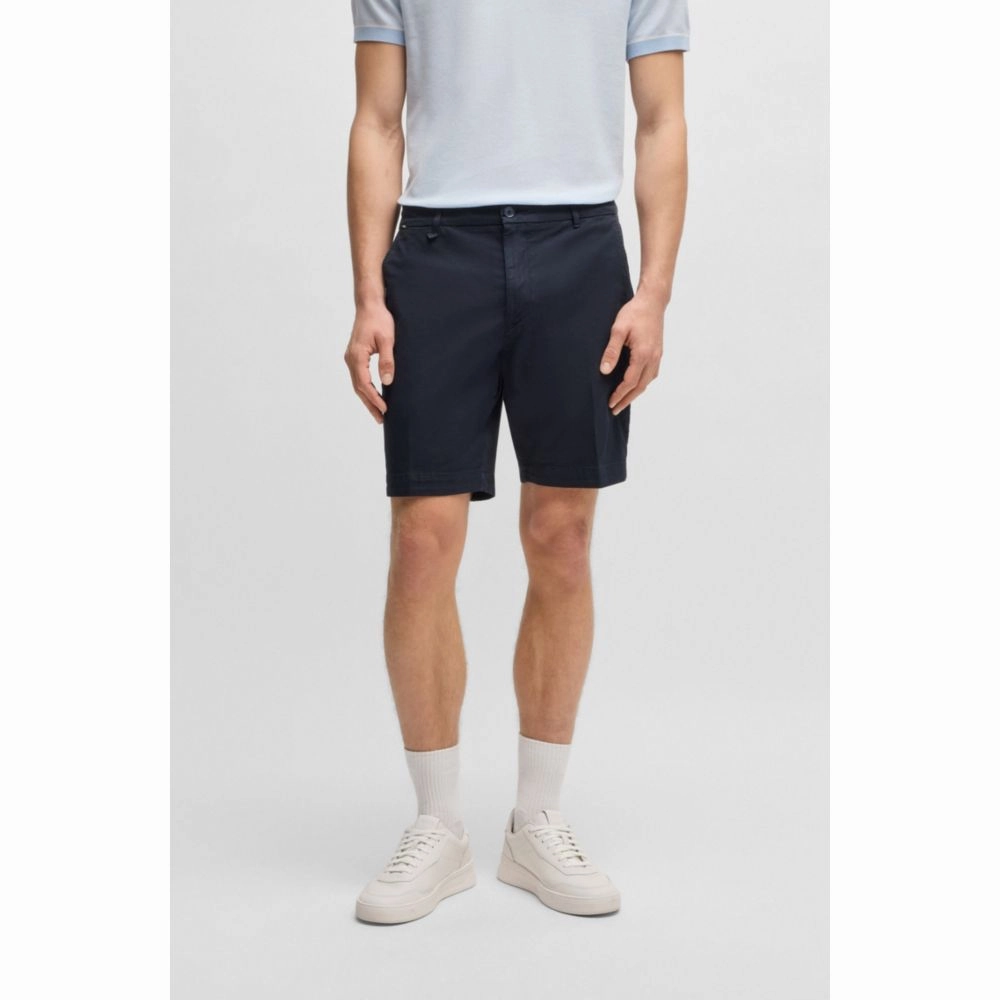 Slim-fit shorts in stretch-cotton twill