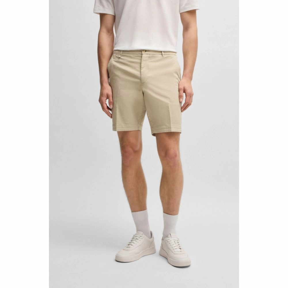 Slim-fit shorts in stretch-cotton twill
