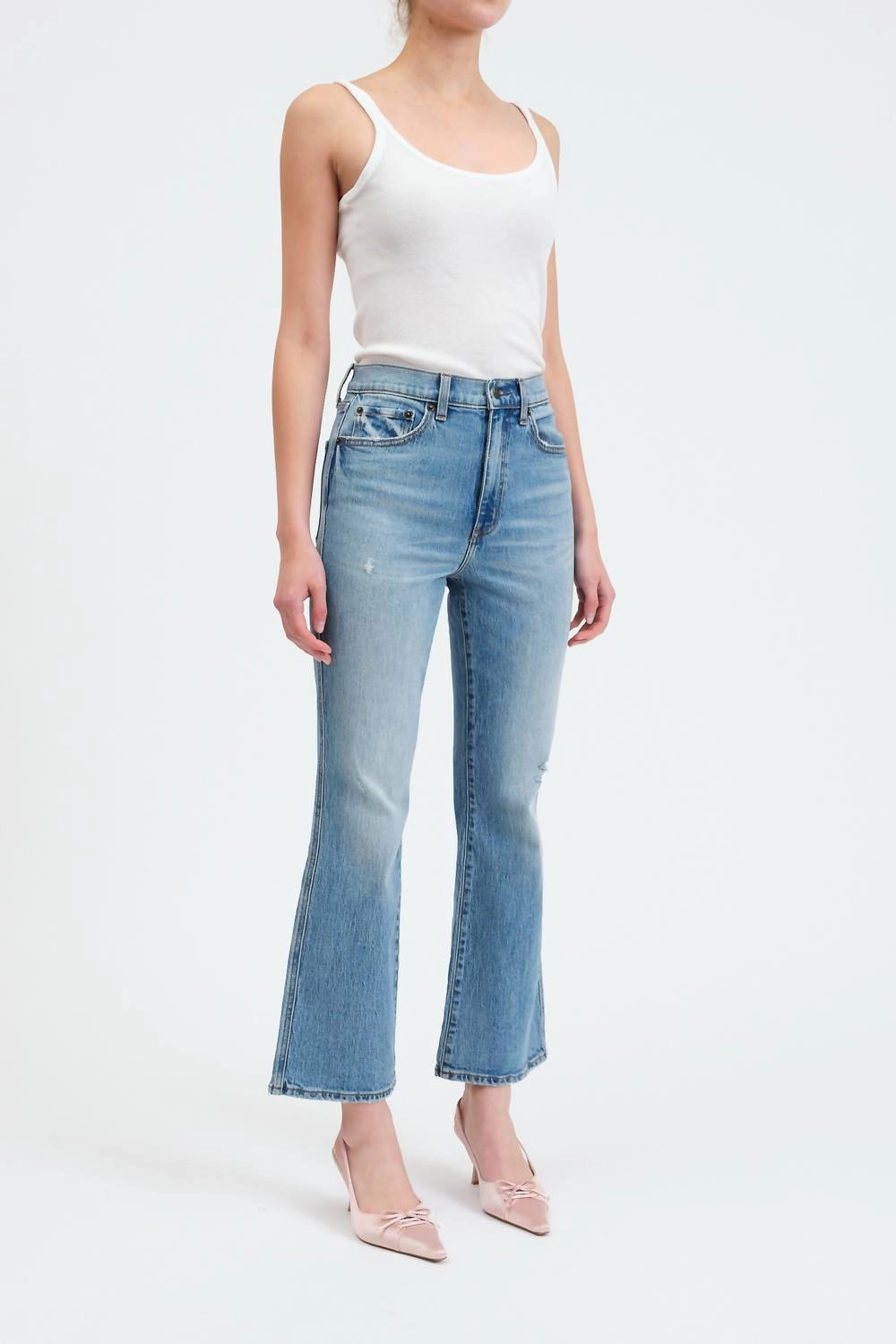 Soho High Rise Ankle Flare Jeans In All Mine Vintage