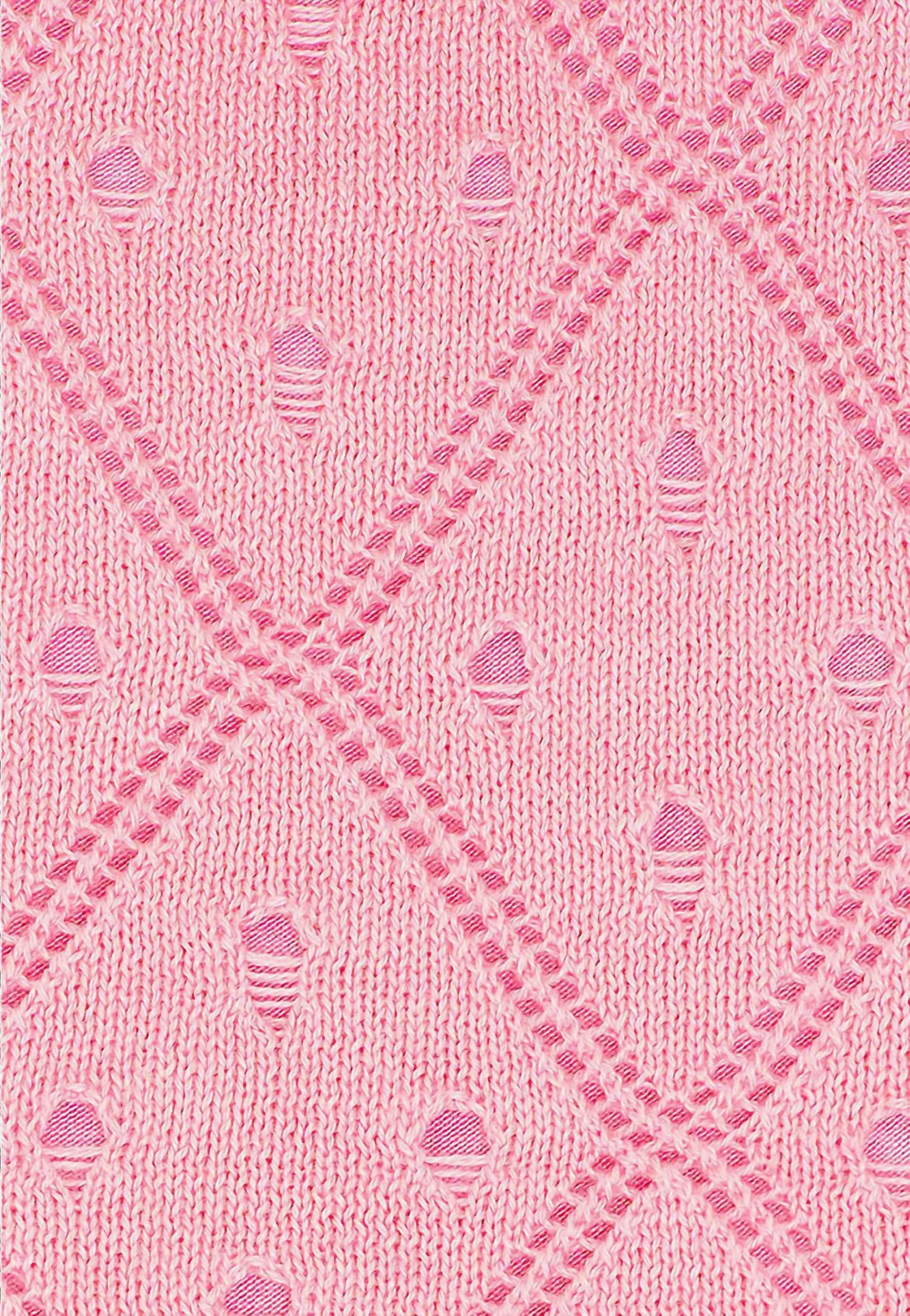 Solano Diamond Knit Midi Skirt In Hot Pink