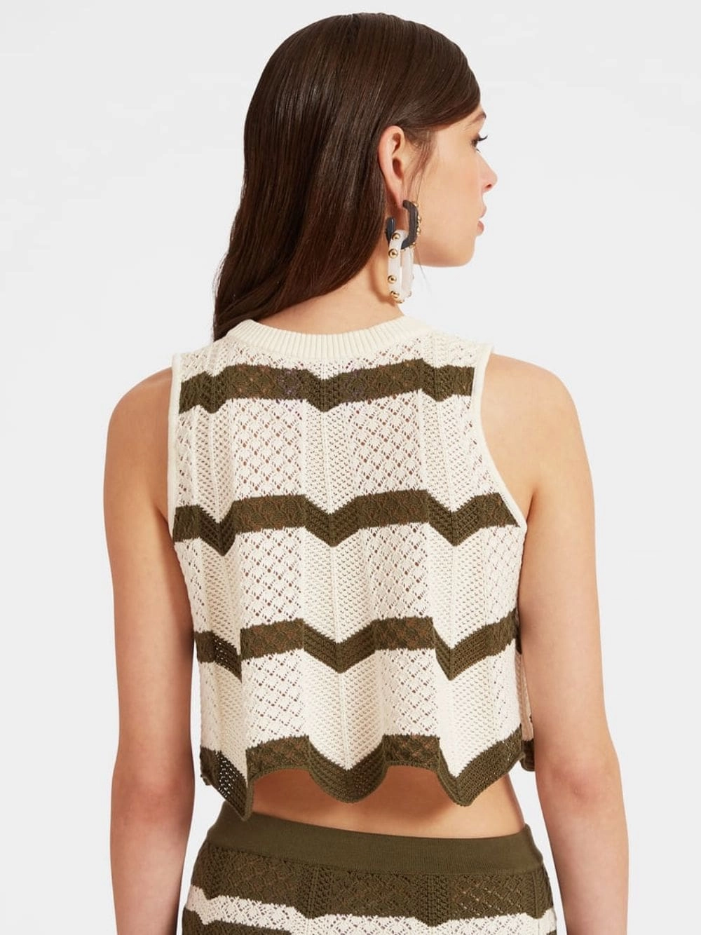Solid Camouflage Chevron Top