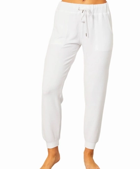 Solid Jogger Pants In White womens peg pants deal