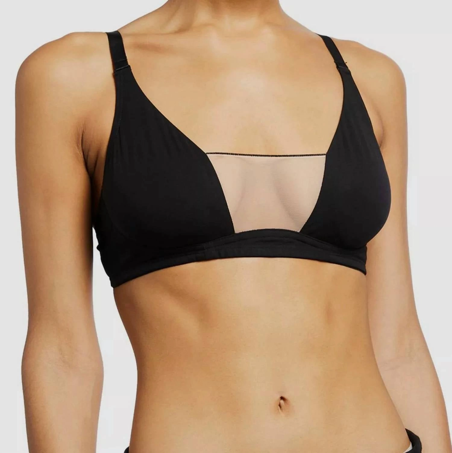 Soprano Illusion Plunge Bra In Black