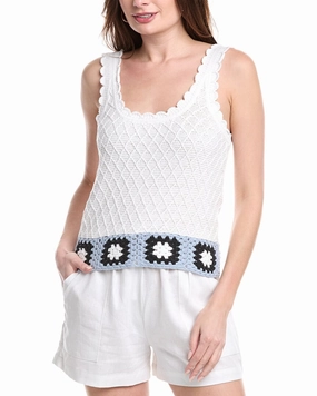 Splendid Sonia Sweater Tank Tops Womens - puff-sleeve tops