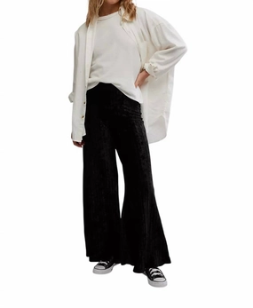 Star Sign Velvet Pant In Black womens trousers outlet