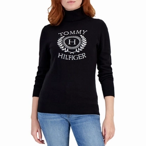 Stella Womens Logo Comfy Turtleneck Sweater Tops Womens - cold-shoulder tops