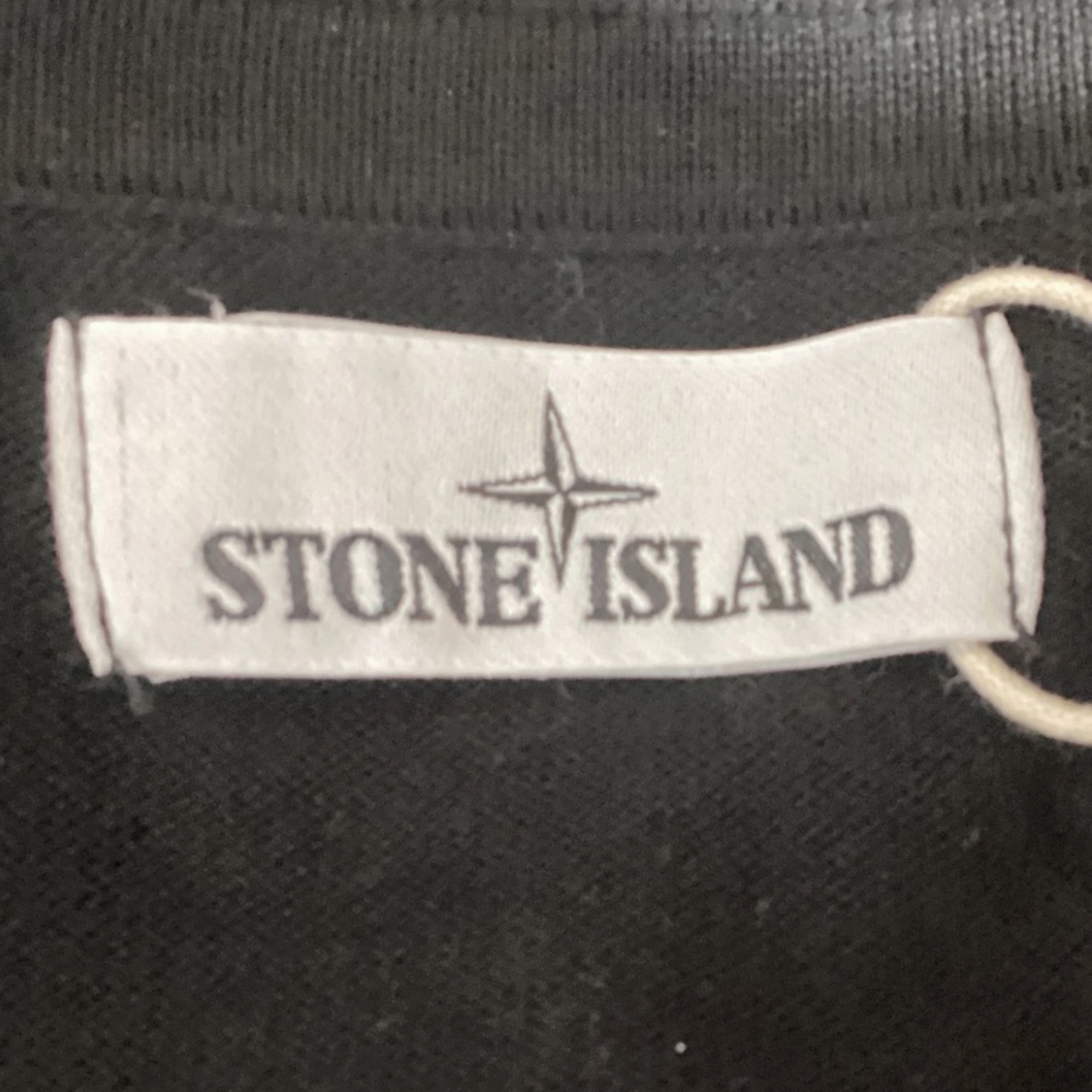Stone Island Rib Knit Zip Sweater in Black Wool