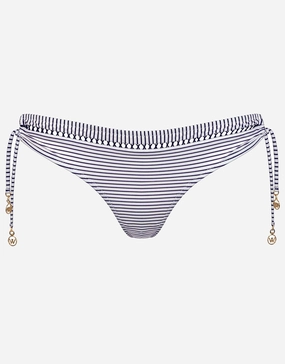 Strawberry Kiss Tie Side Bikini Pant -  White Night Blue Swim Womens - swimsuits outlet