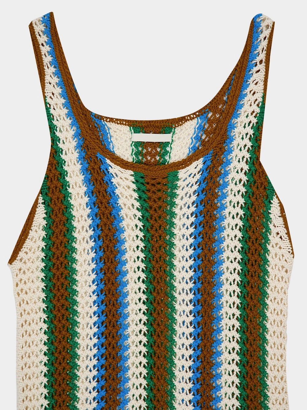 Striped Crochet Midi Dress