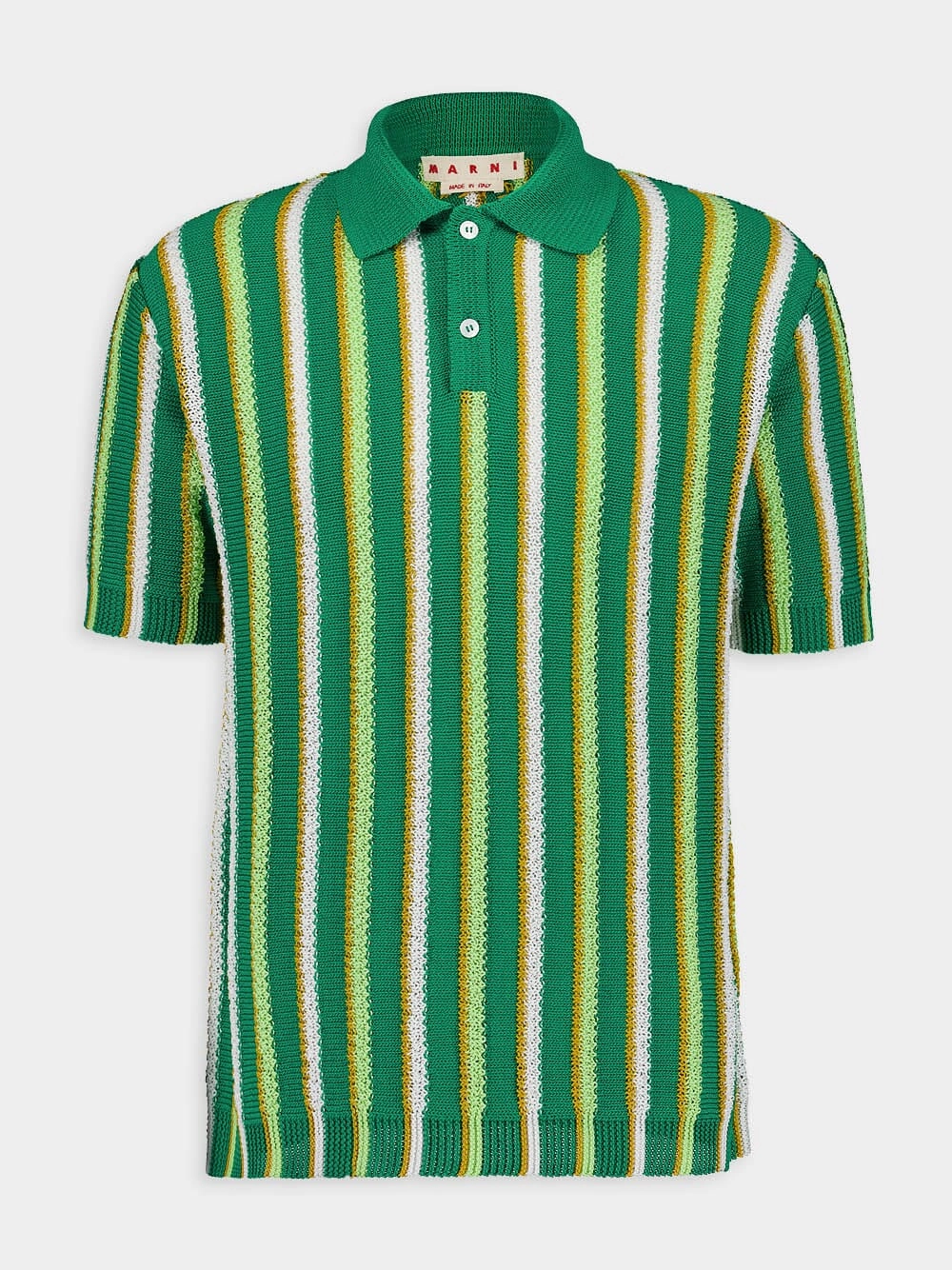 Striped Crochet Polo Shirt Knitwear Mens - men's sweaters sale