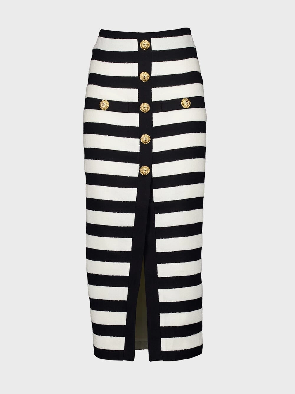 Striped Knitted Midi Skirt Knitwear Womens - women's knitwear cheap