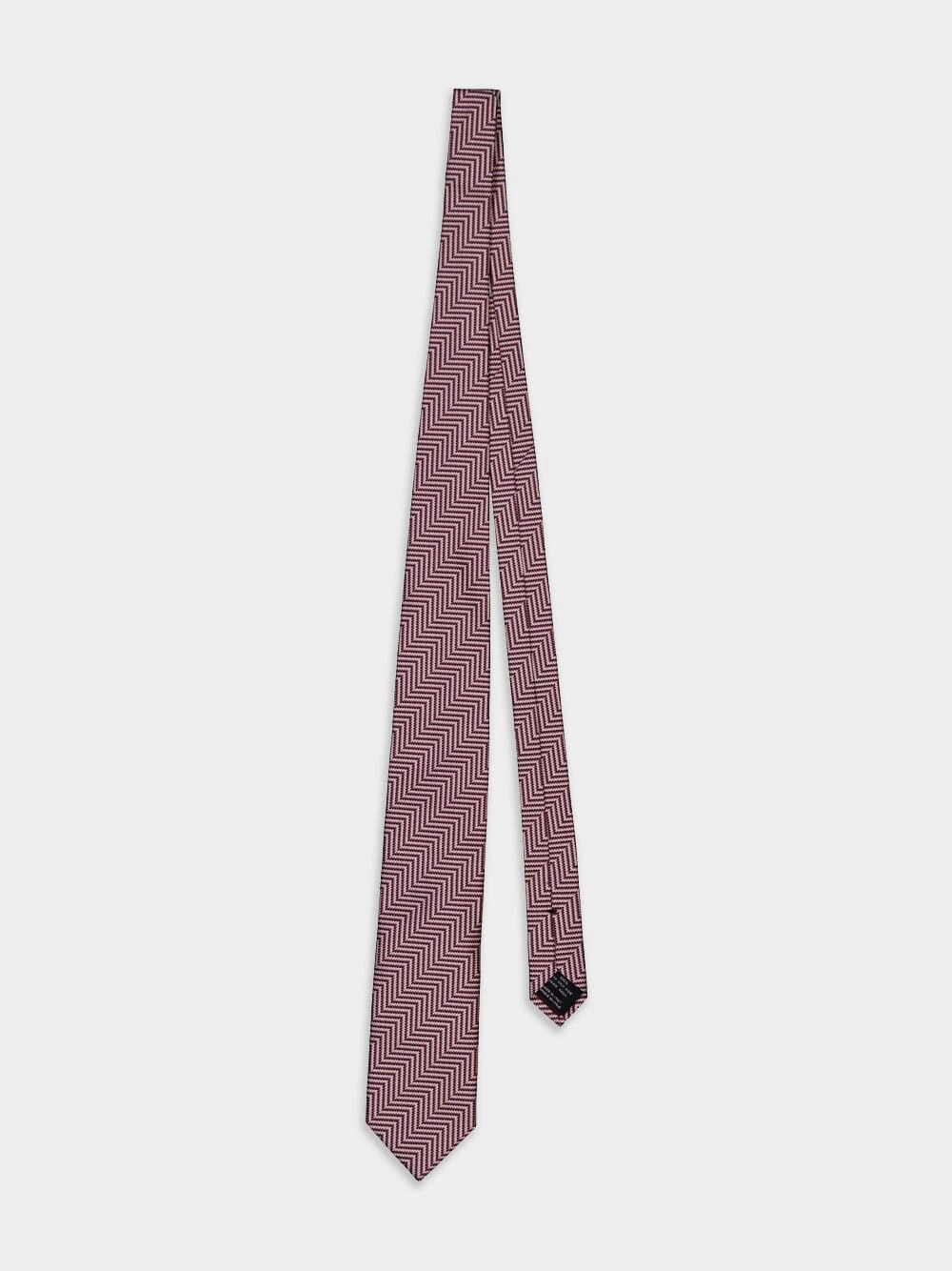 Striped Motif Silk Tie
