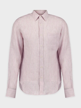 Striped Pink Shirt Tops Mens - graphic tees sale