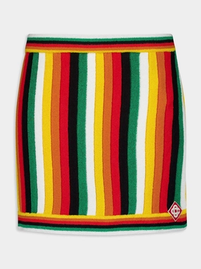 Striped Towelling Skirt Knitwear Womens - women's knitwear cheap