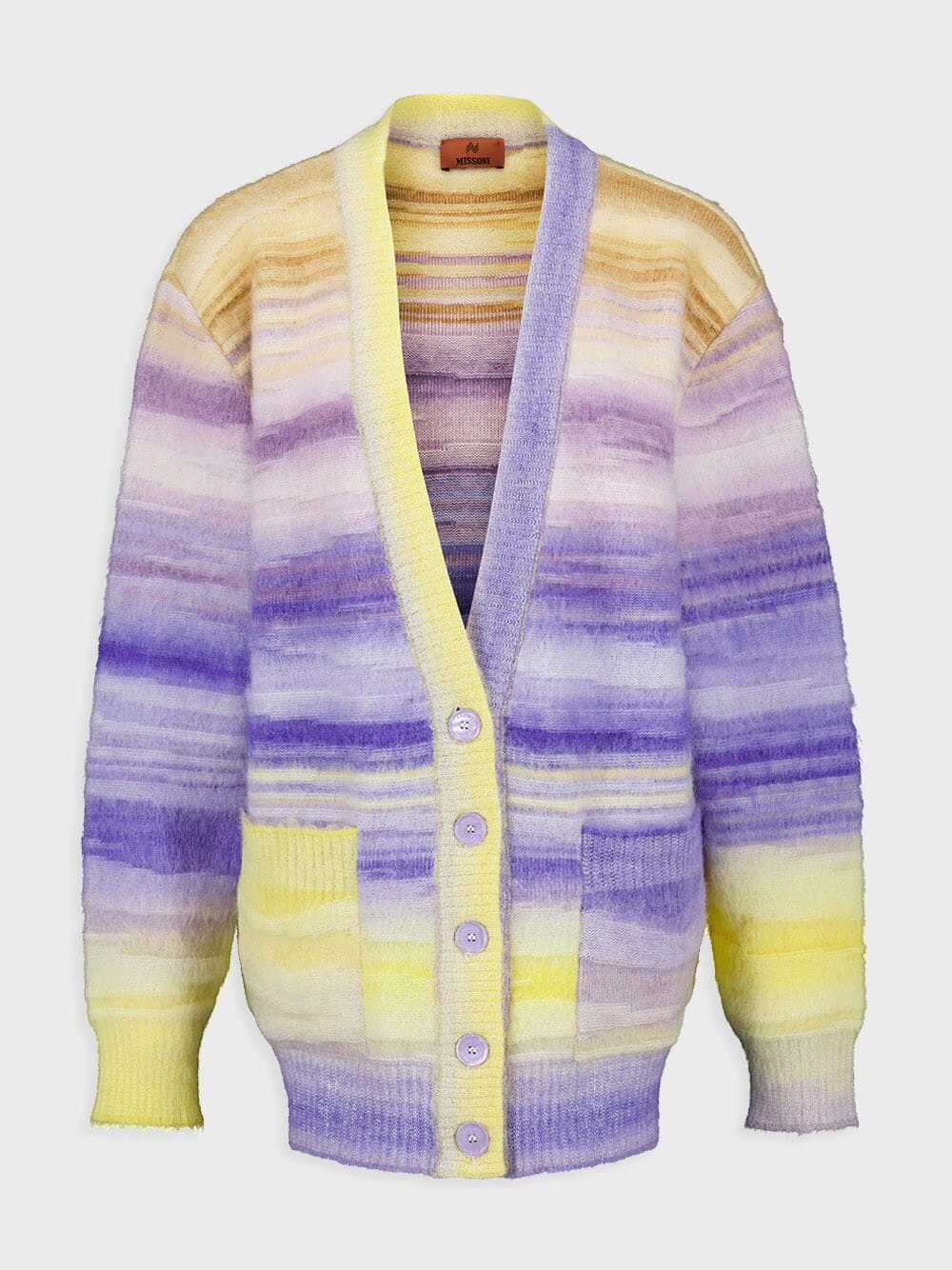 Striped V-Neck Oversized Cardigan Knitwear Womens - women's knitwear cheap