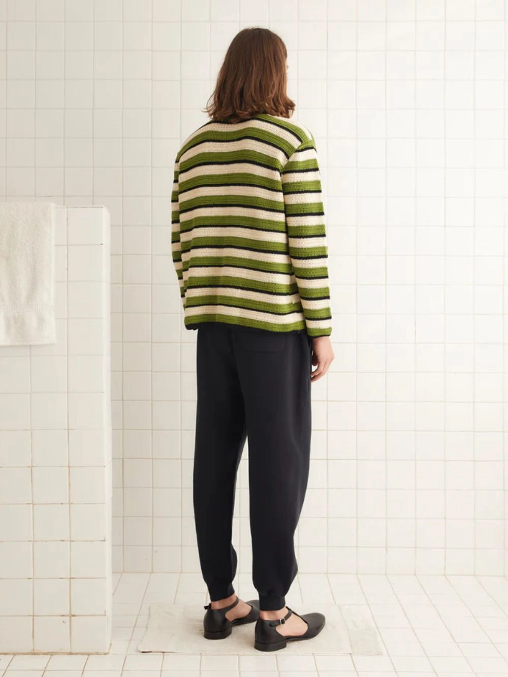 Striped Weedy Crochet Shirt