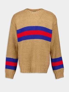 Striped Wool Mohair Jumper Knitwear Mens - men's sweaters sale