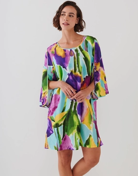 Summer Aquarelle Tunic - Aqua Iris Swim Womens - bikinis clearance