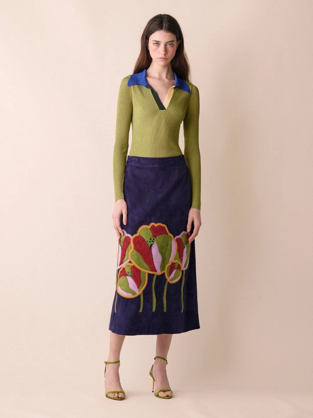 Sun Long-Sleeve Knitted Top