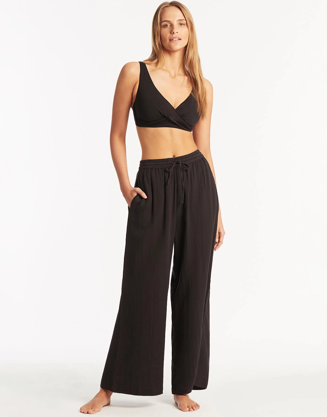 Sunset Beach Pant - Black Swim Womens - bikinis clearance