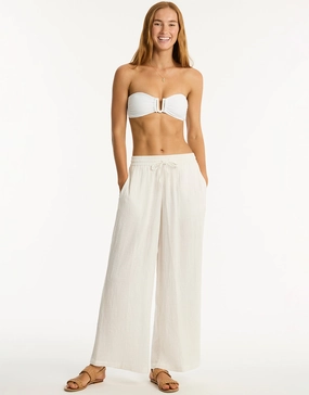 Sunset Beach Pant - White Swim Womens - bikinis clearance