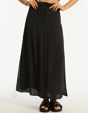 Sunset Beach Skirt - Black Swim Womens - bikinis clearance