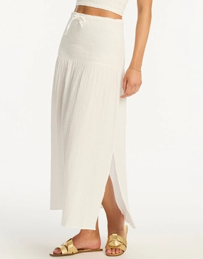 Sunset Beach Skirt - White Swim Womens - bikinis clearance