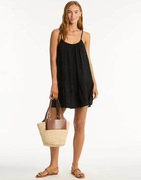 Sunset Short Sundress - Black Swim Womens - bikinis clearance