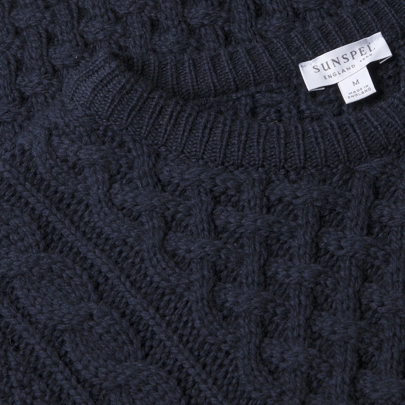 Sunspel Cable Jumper Navy