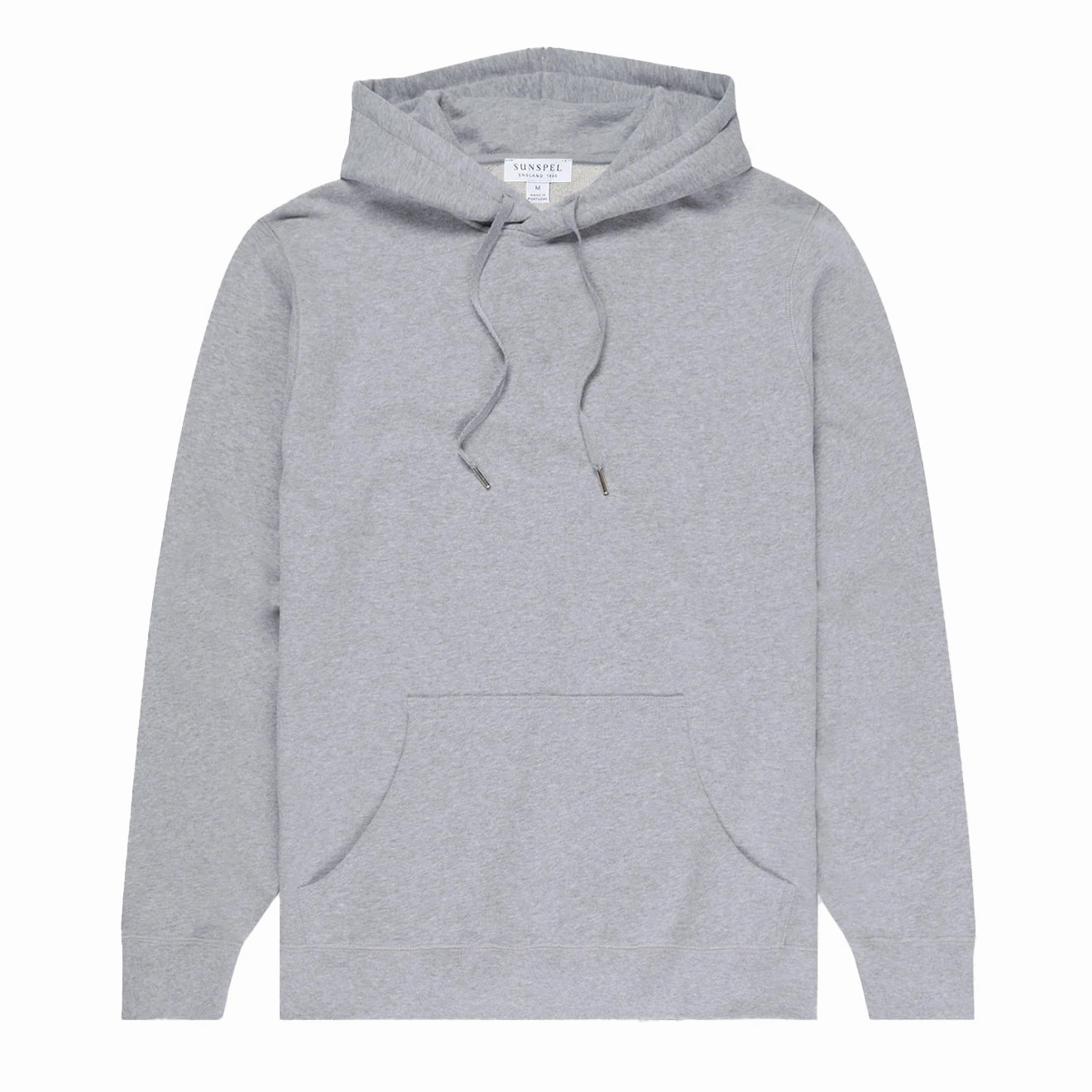 Sunspel Loopback Overhead Hoody Grey Melange mens long sleeves cheap