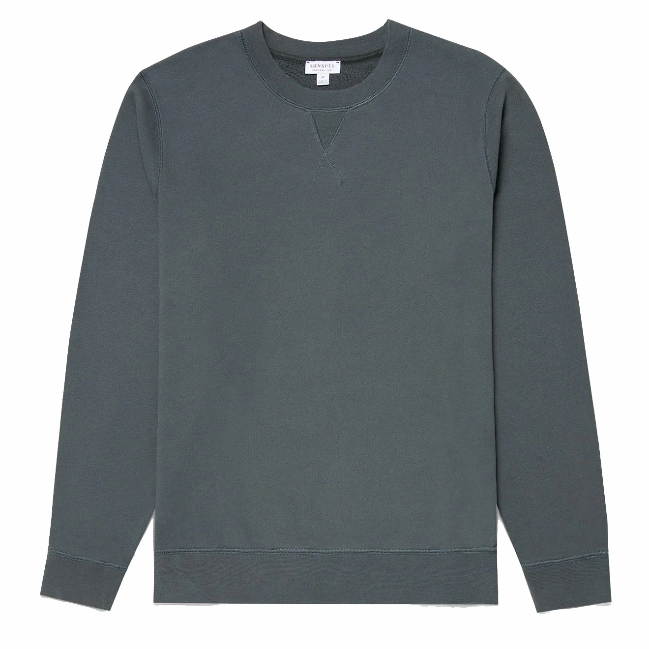 Sunspel Loopback Sweatshirt Drill Green mens long sleeves cheap