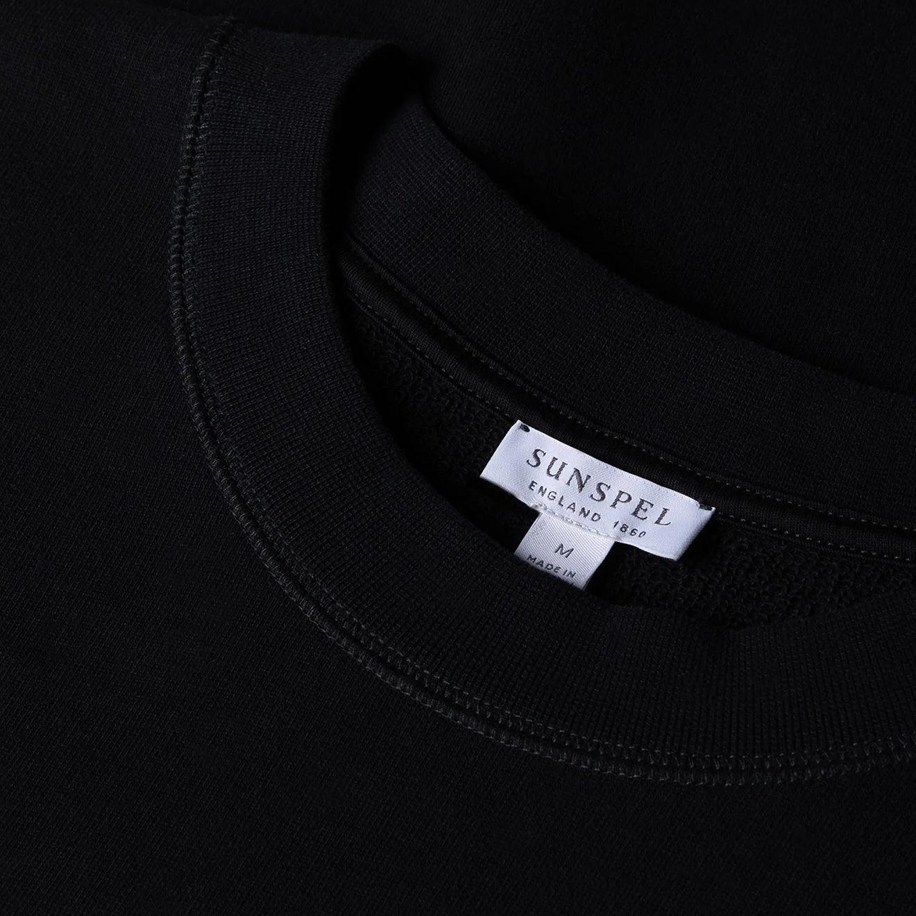 Sunspel Oversized Loopback Sweatshirt Black