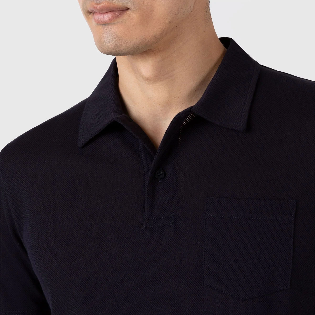 Sunspel Riviera Polo Shirt Midnight Navy