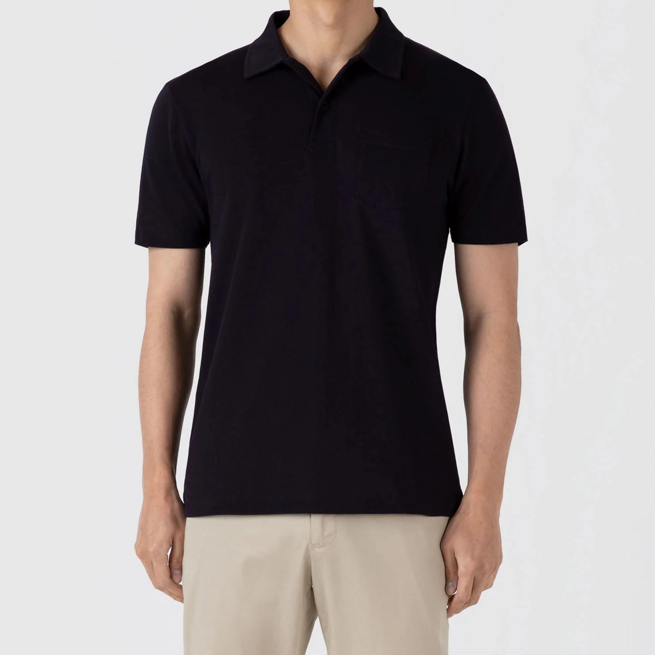 Sunspel Riviera Polo Shirt Midnight Navy