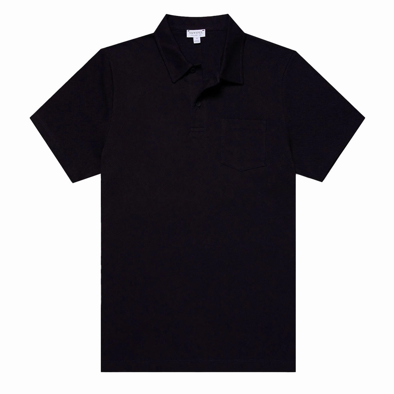 Sunspel Riviera Polo Shirt Midnight Navy mens t-shirts outlet